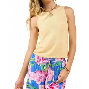 NEW SADIE & SAGE sterling sweater tank top in lemon